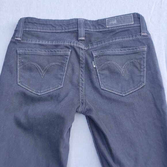 Levi's jeans women's junior size 0 M black colour Demi Curve Skinny Straight Leg - Picture 4 of 15
